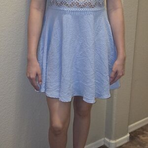 Windsor Light Blue Backless Dress